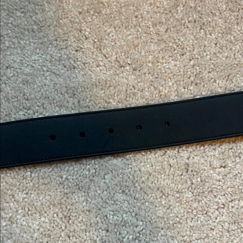 Gucci GG Marmont Wide Belt – Black Leather, Gold Buckle, Size 70 - Picture 6 of 14